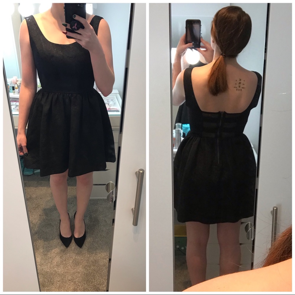 Black jacquard dress